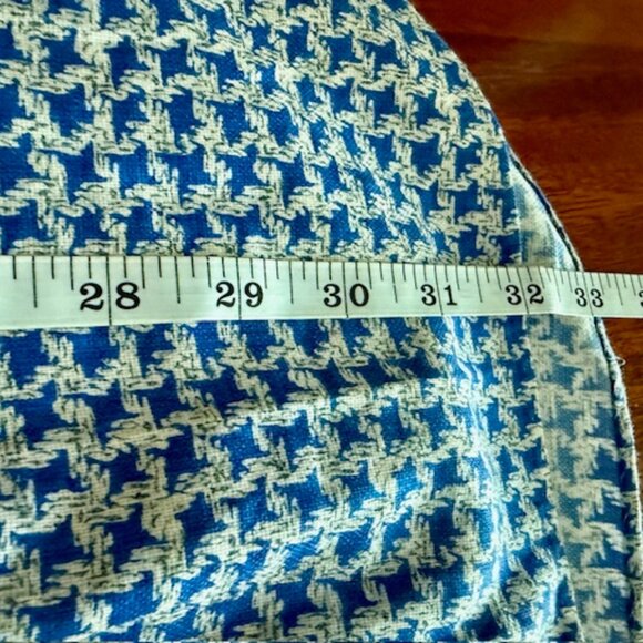 Kiton Luxury Blue Houndstooth Pattern Cotton Dress/Sport Shirt Sz Large, RT $800 - Picture 9 of 13